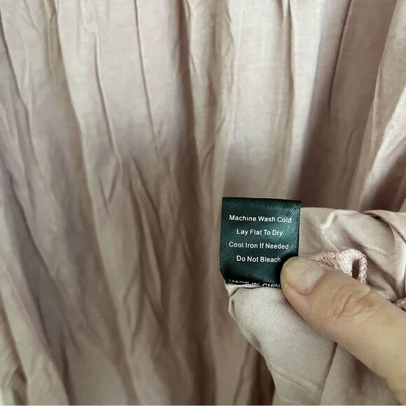 NEW Pol Boho Crochet Trim Back Exposed Zip Tunic Top Large - Picture 8 of 9